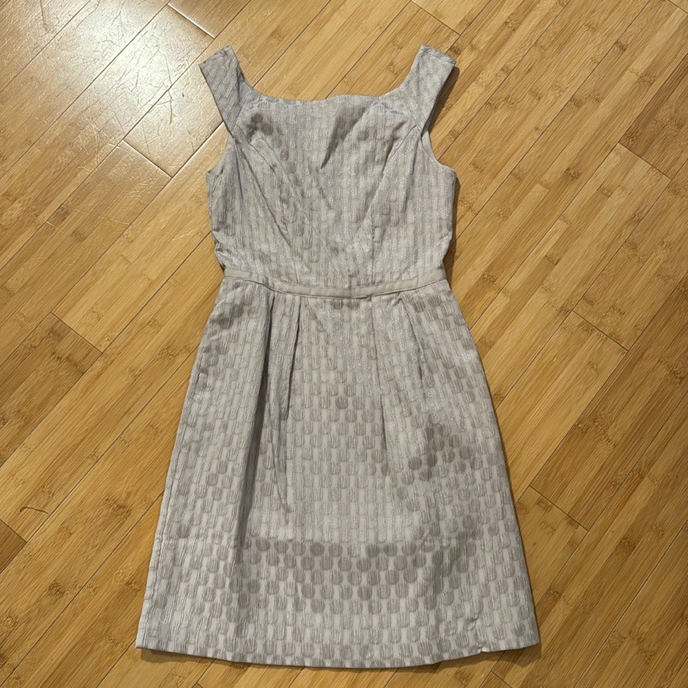 White House Black Market beige dress